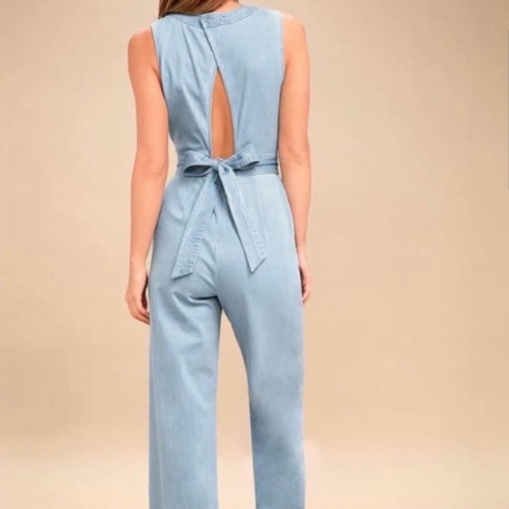Jack By BB Dakota Suko Blue Jumpsuit Chambray - Picture 2 of 12